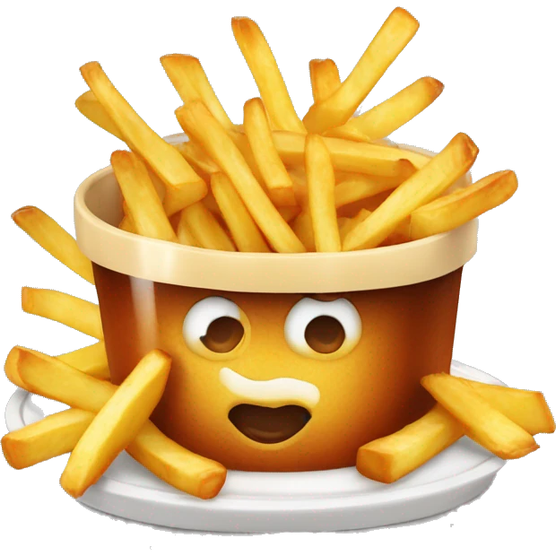 Poutine mange des frites emoji