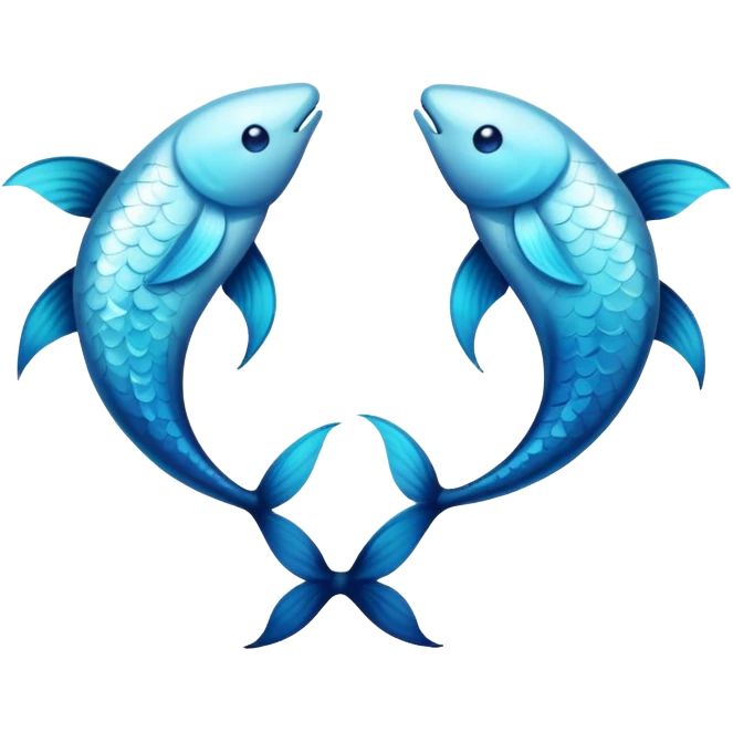 The written symbol for Pisces emoji