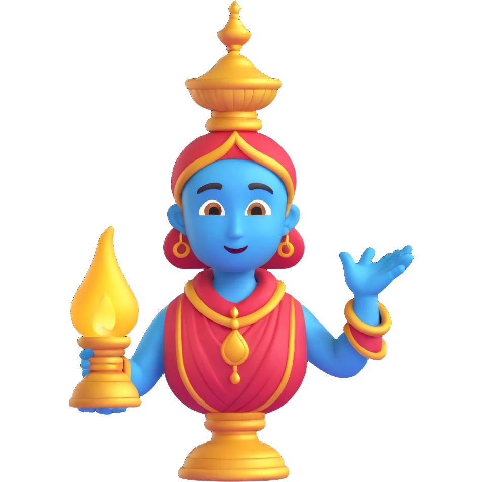 a genie coming out of a lamp, 3D emoji style emoji