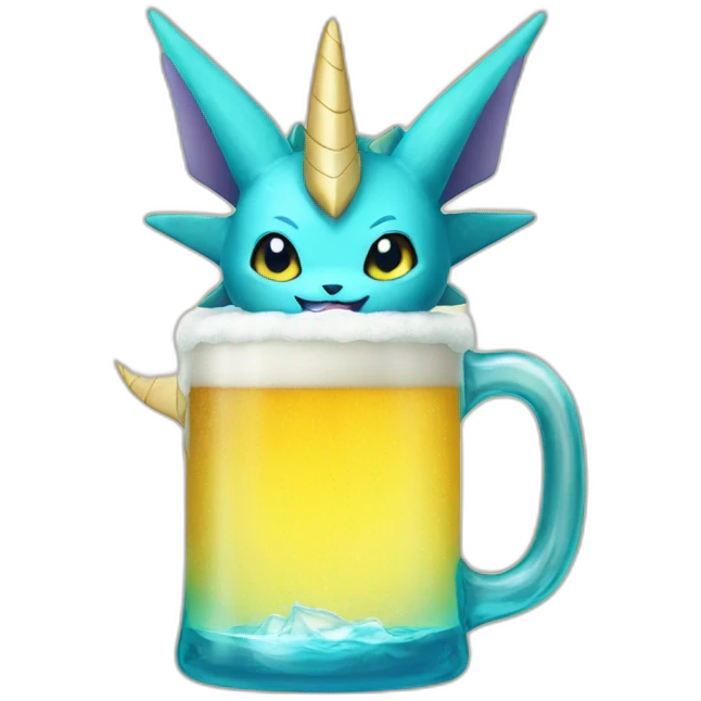 vaporeon drink beer emoji