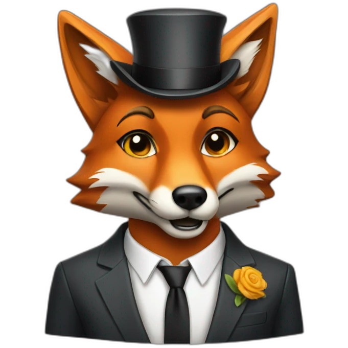 fox wearing suits emoji