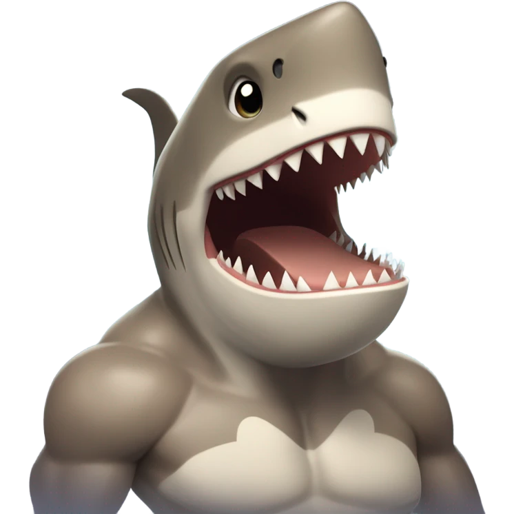 Dwayne Johnson as a shark emoji