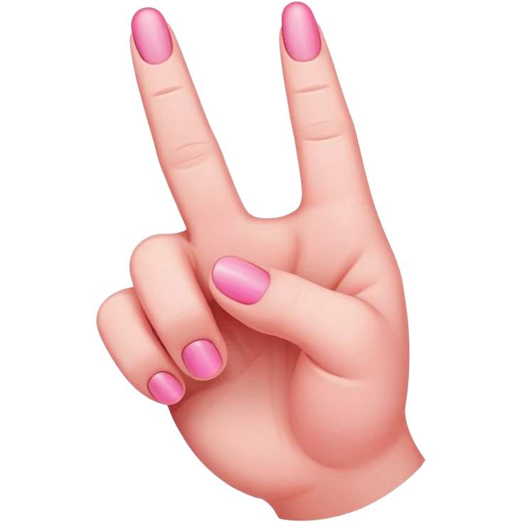 Pink middle finger emoji