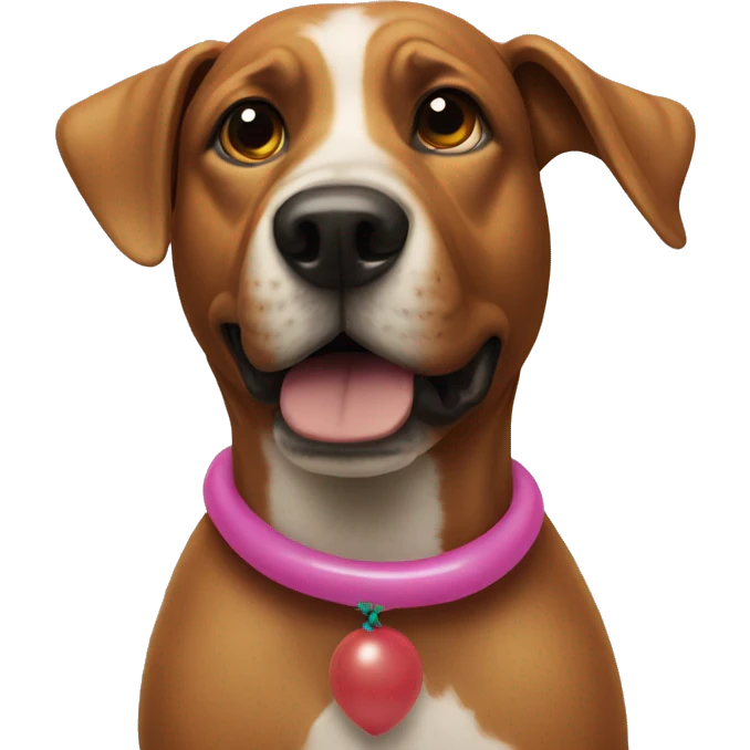 Dog made from balloon emoji