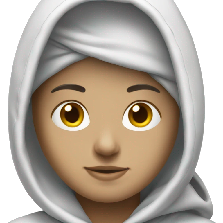 White Hoodie oversize emoji