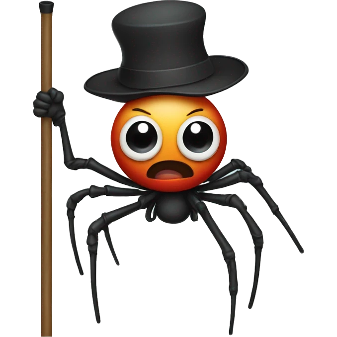 Spider with a hat and cane emoji