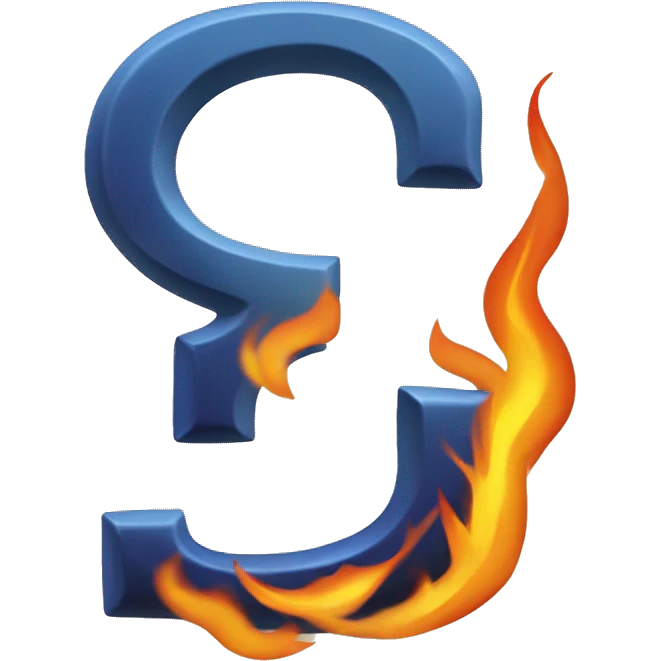 letter p in fire emoji