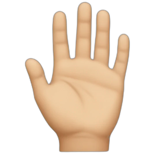 back of hand without thumb emoji