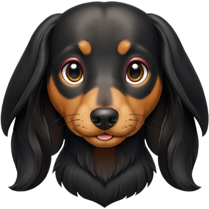 dachsund Black long haired emoji