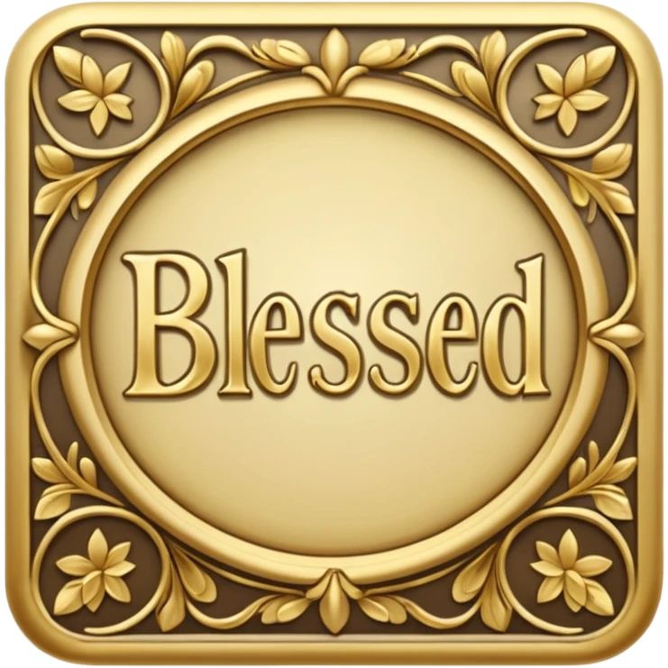 word "blessed" emoji