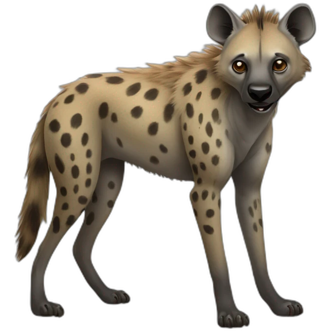 realistic hyena full body emoji