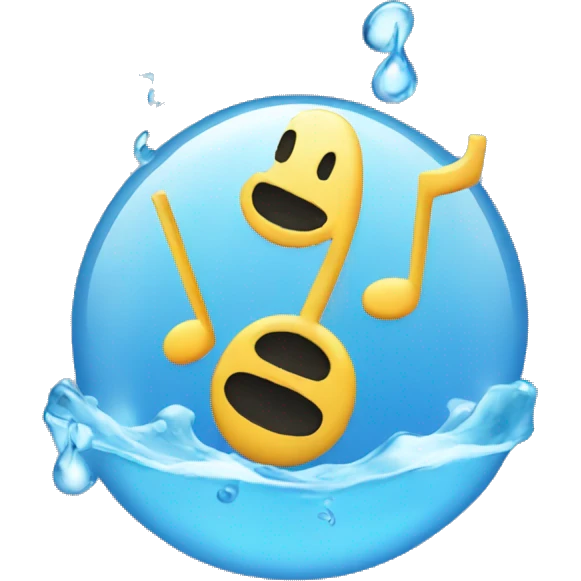 music with water emoji