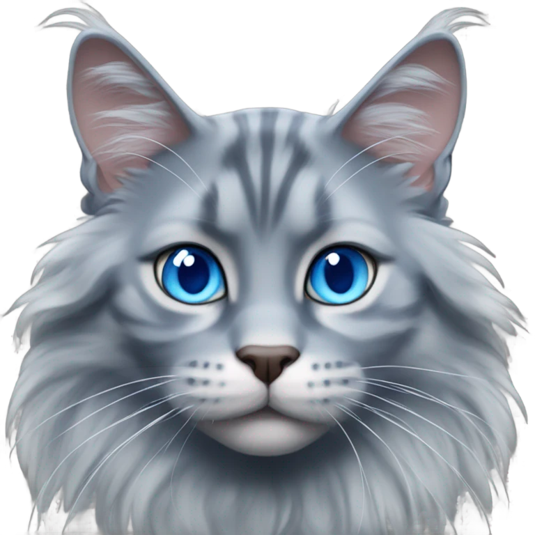 Blue mainecoon grayblue eyes emoji