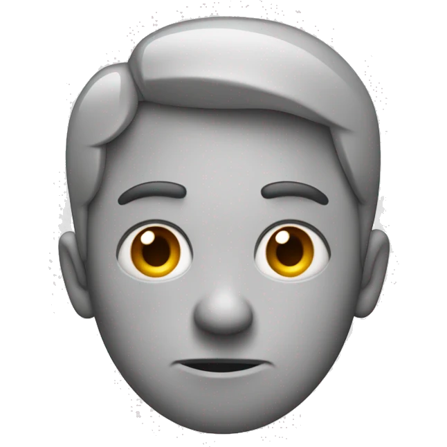 An Apple-style emoji: a face with a sarcastic and indifferent expression. Half-lowered eyes, a slightly raised eyebrow, and a crooked mouth conveying mild fatigue or irony. emoji