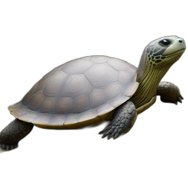 Tortue sur une loutre emoji