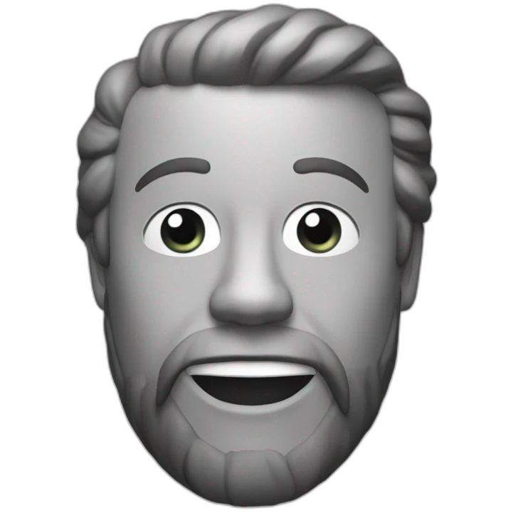gigachad in black and white emoji