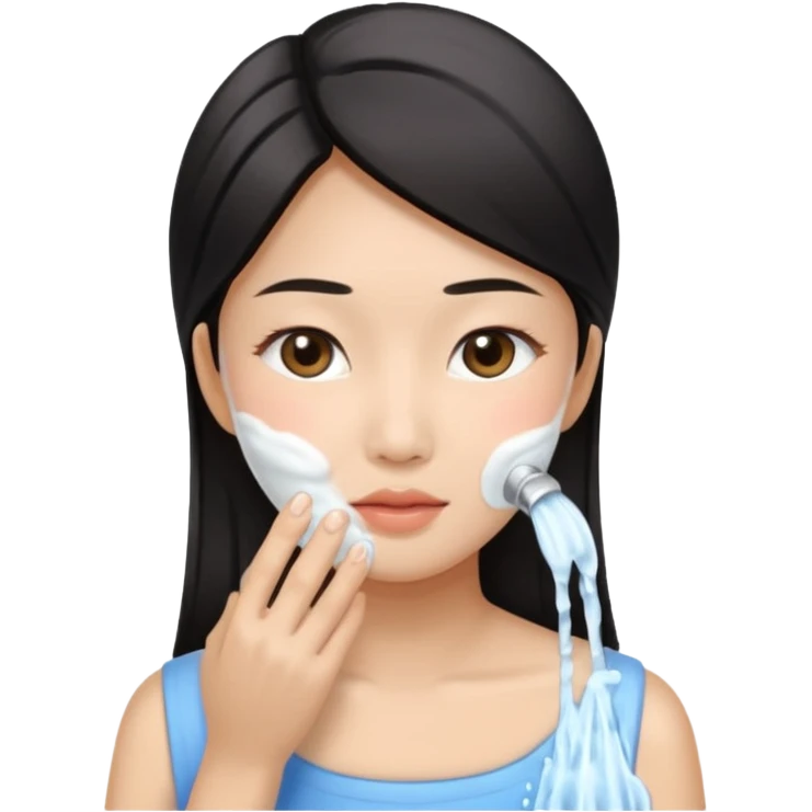 Asian Woman Washes Face emoji