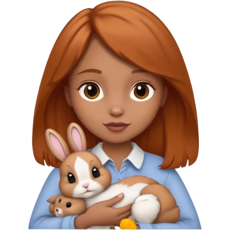 no ginger hair and no white on bunny emoji