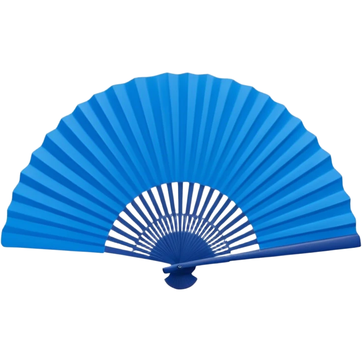 blue paper hand fan emoji