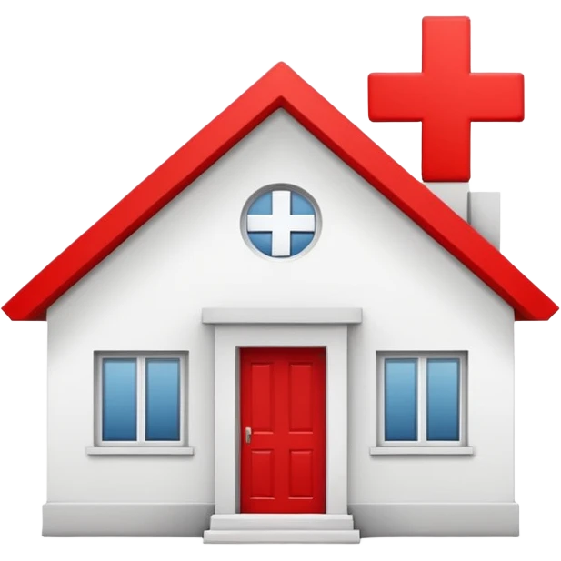 a house crossed out with a red cross emoji