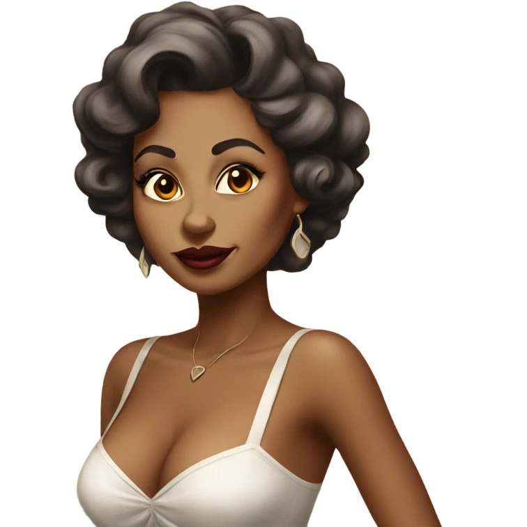 Brown woman pin up woman  emoji