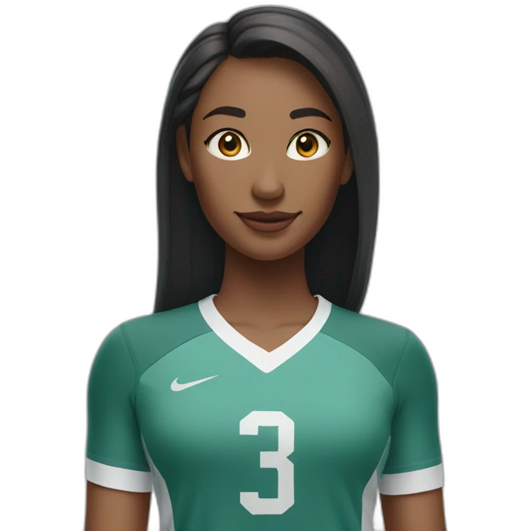 girl with nike pros volleyball shorts and long shirt emoji