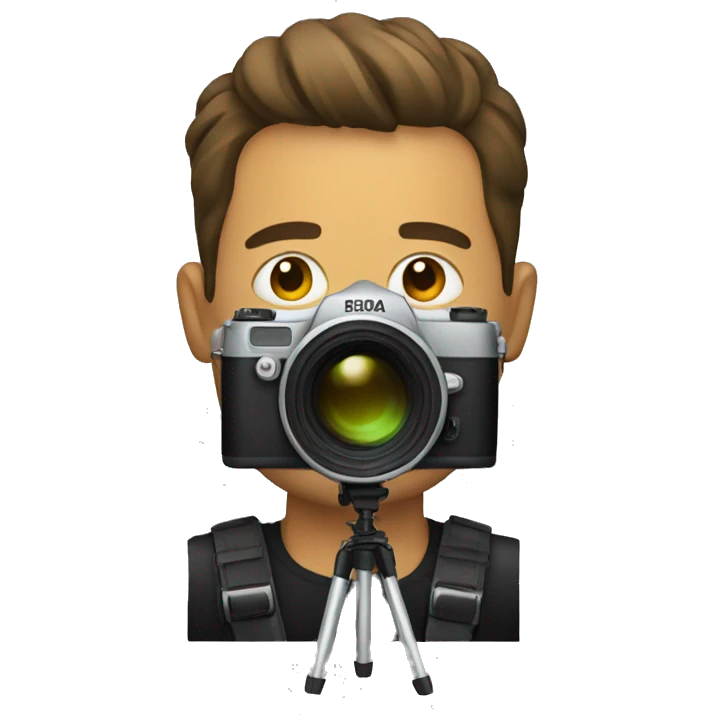 a man with a camera emoji
