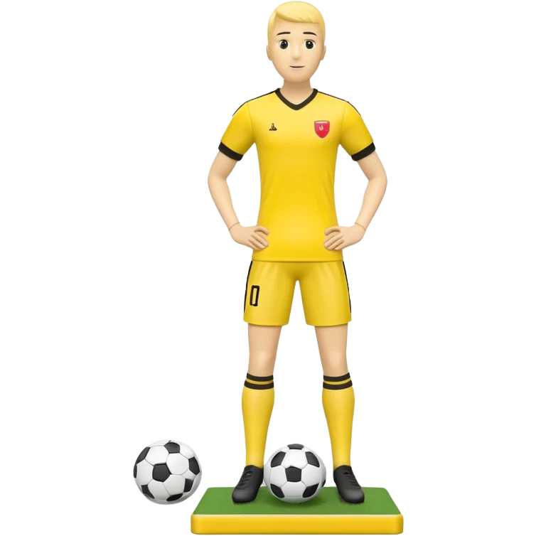 create an emoji of a yellow soccer free kick mannequin - it should just be a piece of soccer equipment emoji