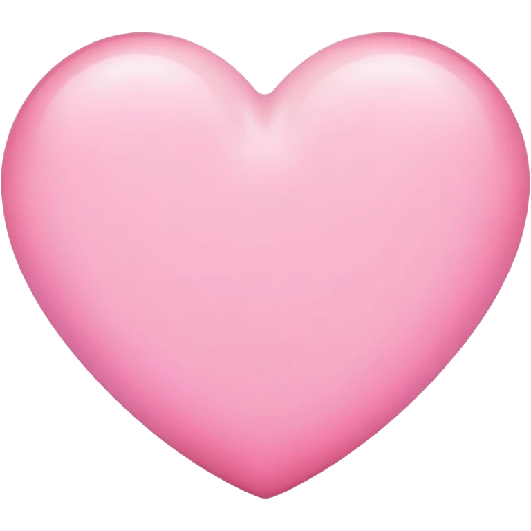 pastel pink heart with gradient and smooth rounded edges emoji
