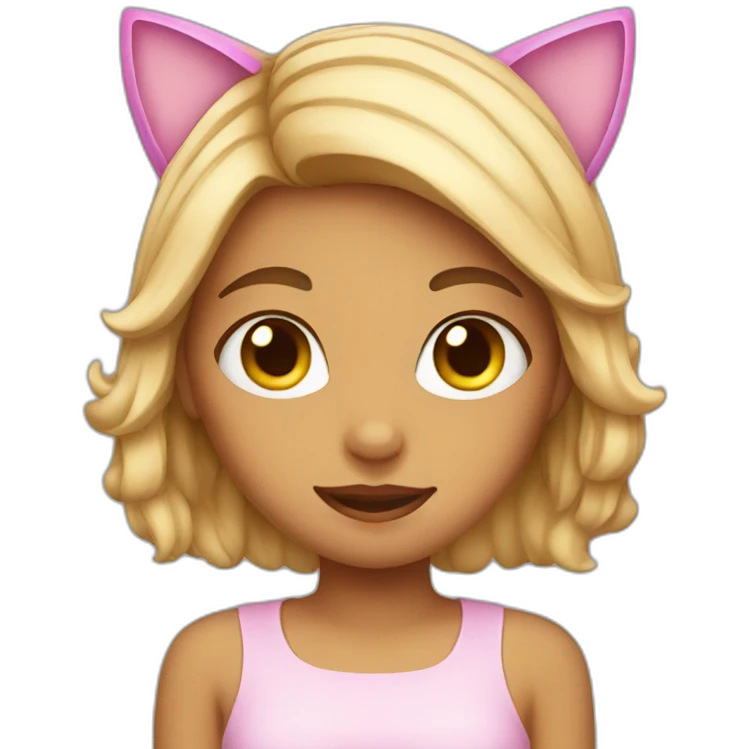 girl with cat ears emoji