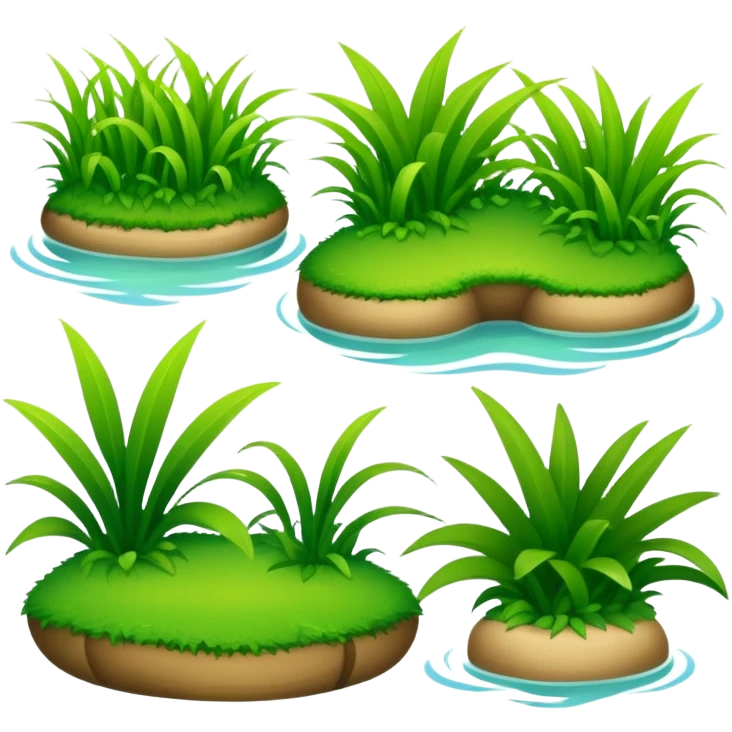 buatkan saya emoji rumput laut warna hijau emoji