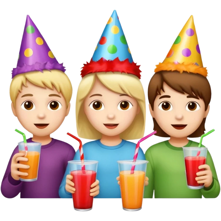 kids having a party emoji