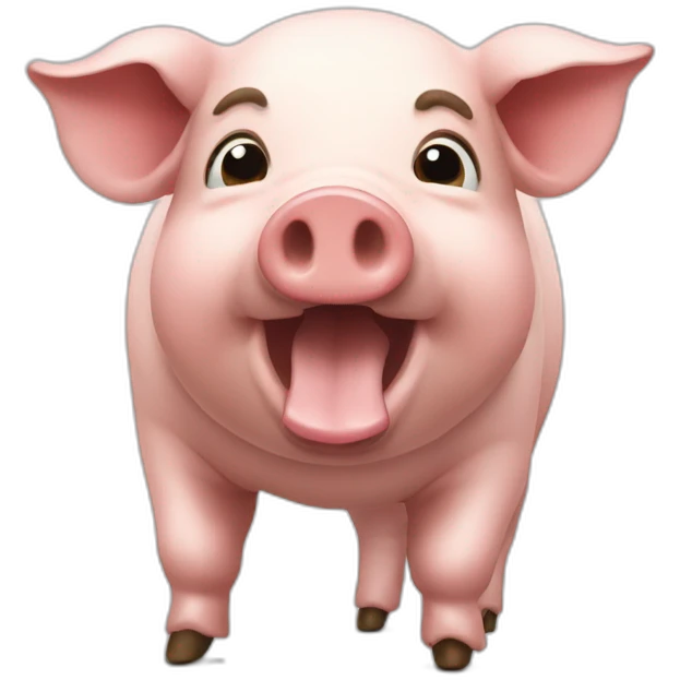 Cochon qui mange emoji