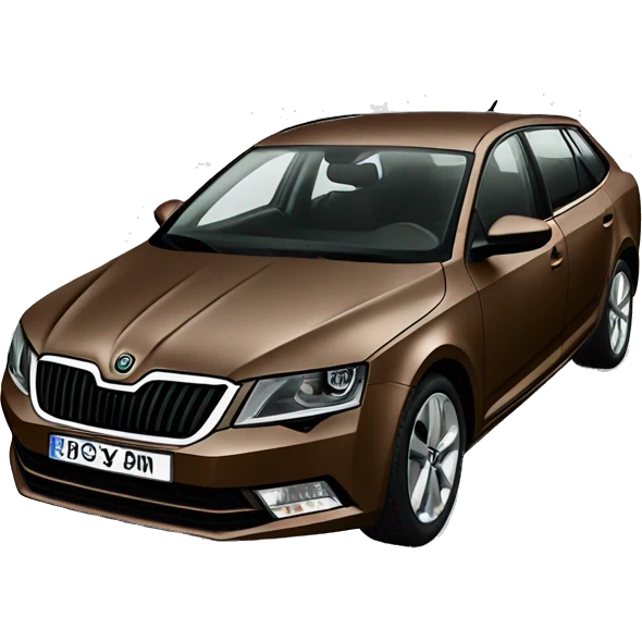 Brown skoda Octavia  emoji