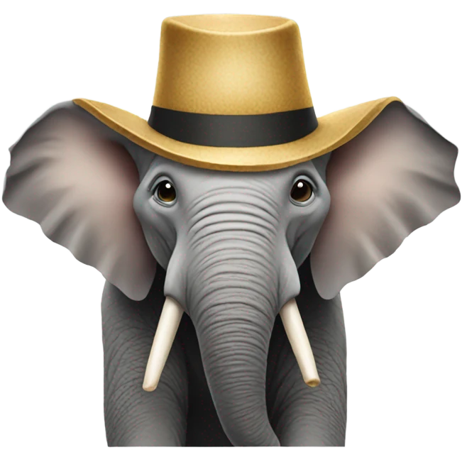 elephant in a hat emoji