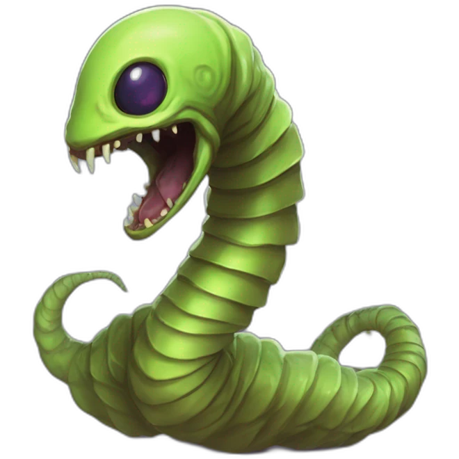 alien worm creature scifi roguelike rpg style inspired by slay thee spire emoji
