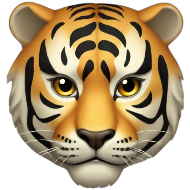 yin yang tiger Japanese mask emoji