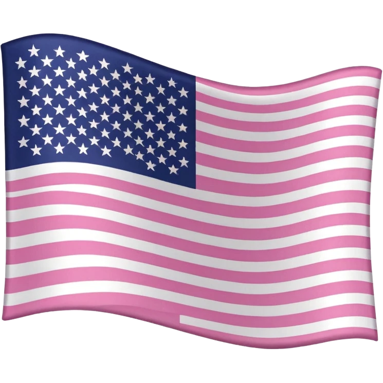 Drapeau Americain rose emoji