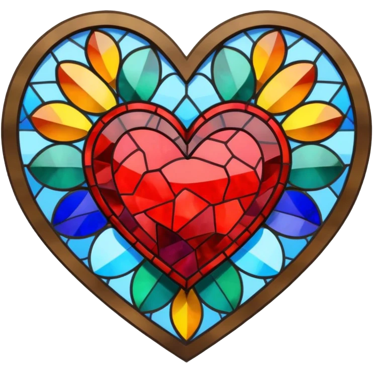 heart with a stained glass pattern emoji