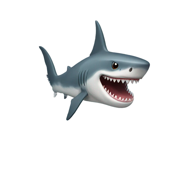 Un tiburón surfeando  emoji