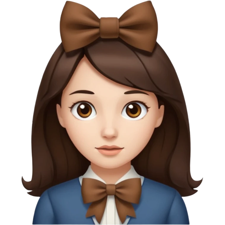 bow color brown brunette emoji