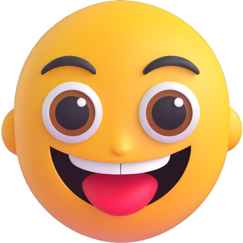 the 'harder' difficulty face from Geometry Dash, 3D emoji style, sharp eyes, mischievous grin, no text emoji