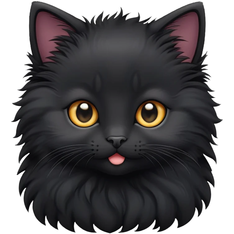 black kitten emoji
