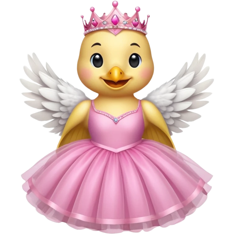 بک گنجشک لباس پرنسسی پوشیده emoji