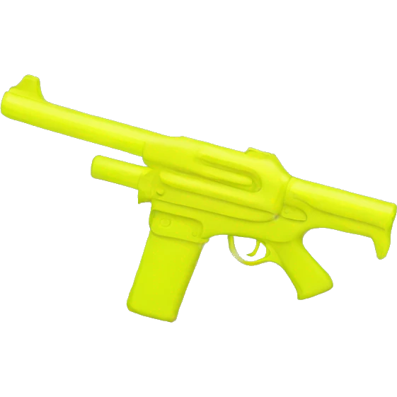 Neon yellow gun emoji