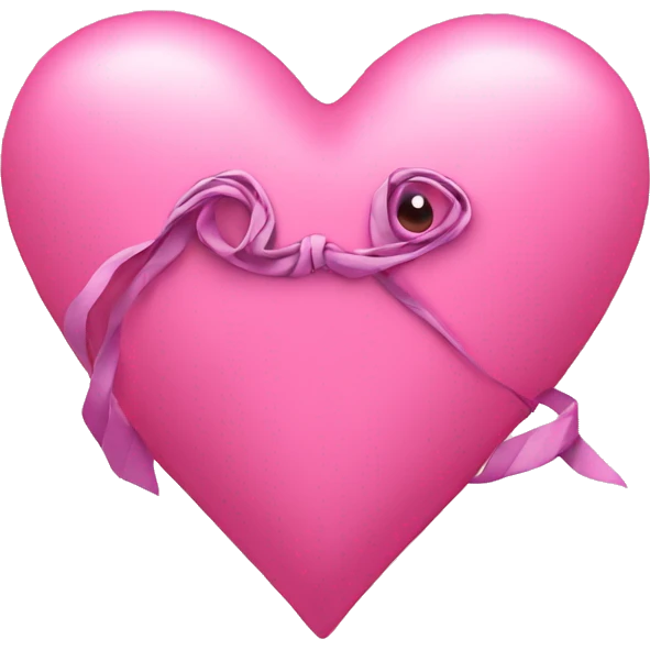 Pink heart with ties emoji
