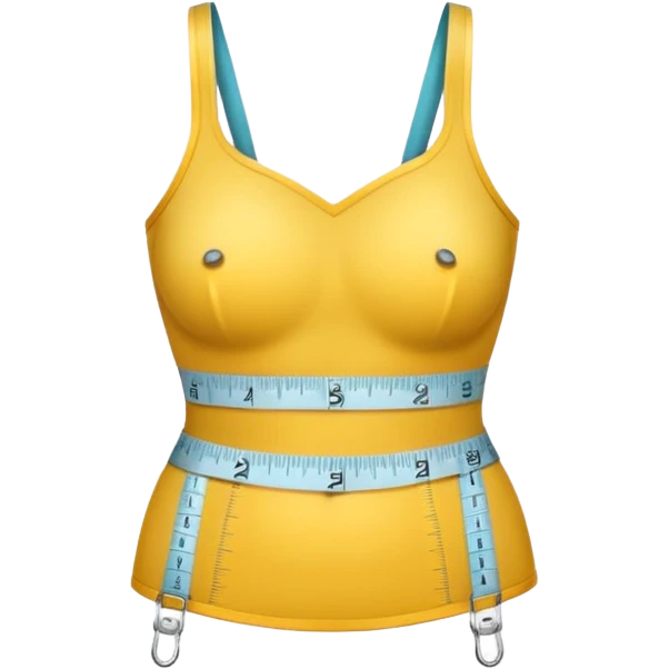 simple waist outline with tape measure, apple style emoji emoji