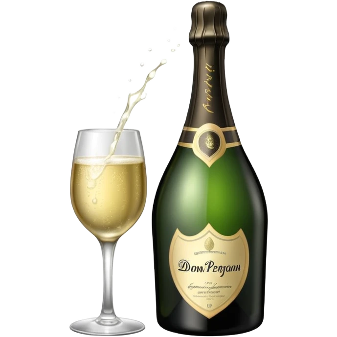 A dom perignon champange just bottle emoji