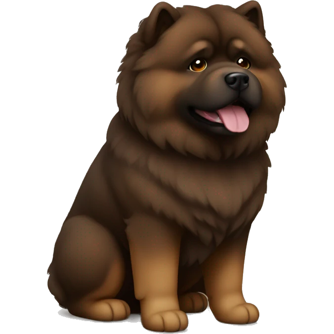 Chowchow dark brown emoji