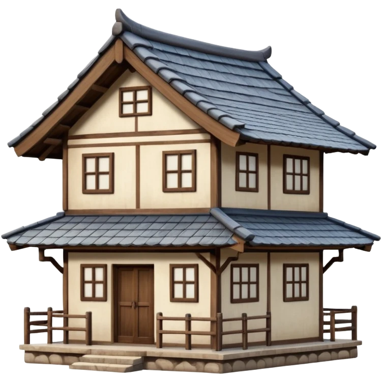 japan style wood house emoji